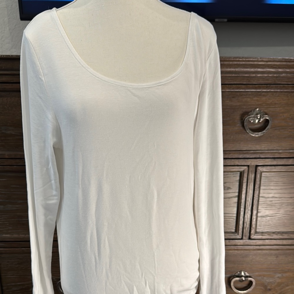 Gap Women's White Long Sleeve Top xl tall